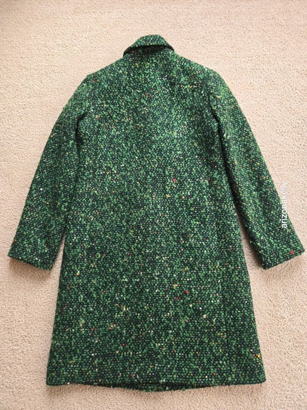 NWOT J. Crew Daphne Topcoat in Italian Tweed *RUNS BIG* Green Wool Blend 00 - Picture 15 of 16